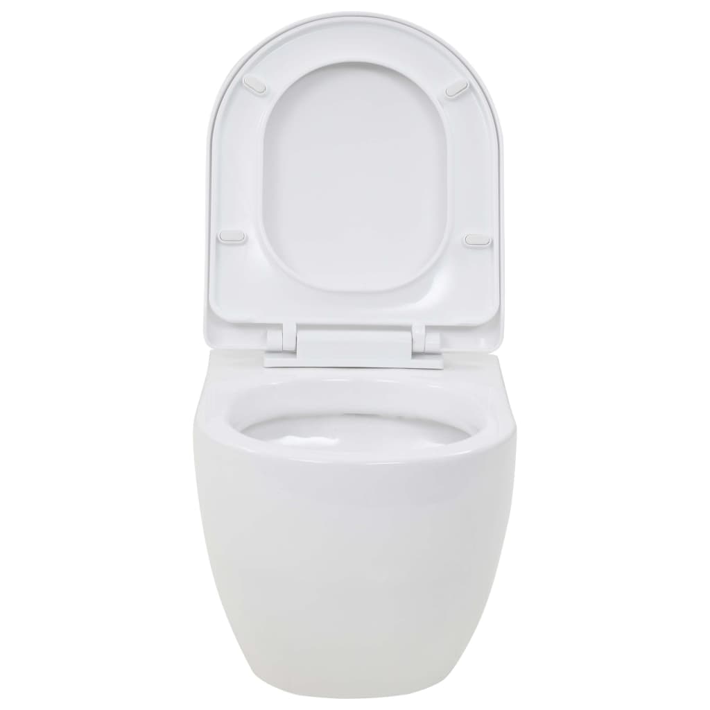 Vas Toaletă Suspendat Cu Rezervor Încastrat Înalt, Ceramică