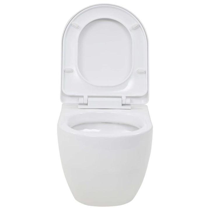 Vas Toaletă Suspendat Cu Rezervor Încastrat Înalt, Ceramică