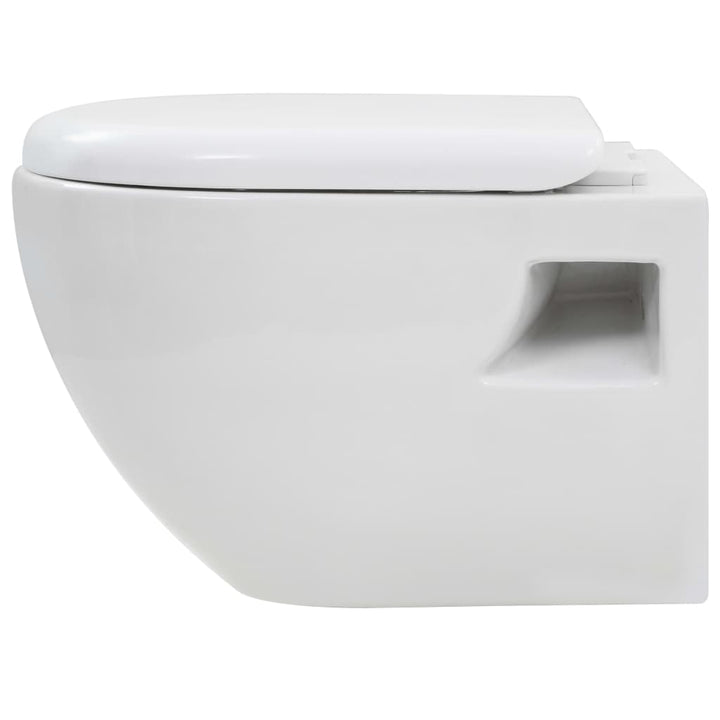 Vas Toaletă Suspendat Cu Rezervor Încastrat Înalt, Ceramică
