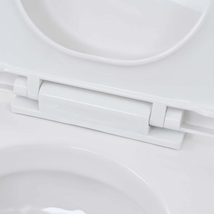 Vas Toaletă Suspendat Cu Rezervor Încastrat Înalt, Ceramică
