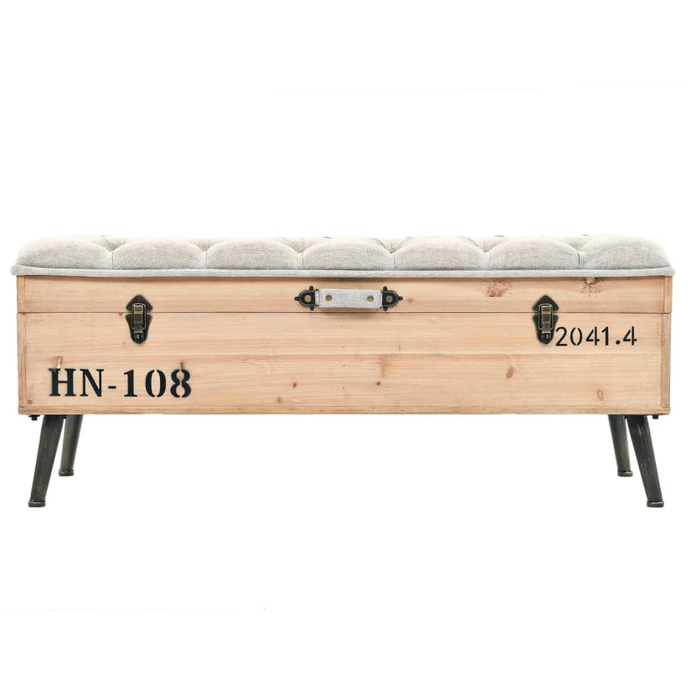 Bancă De Depozitare, 110 Cm, Lemn Masiv De Brad