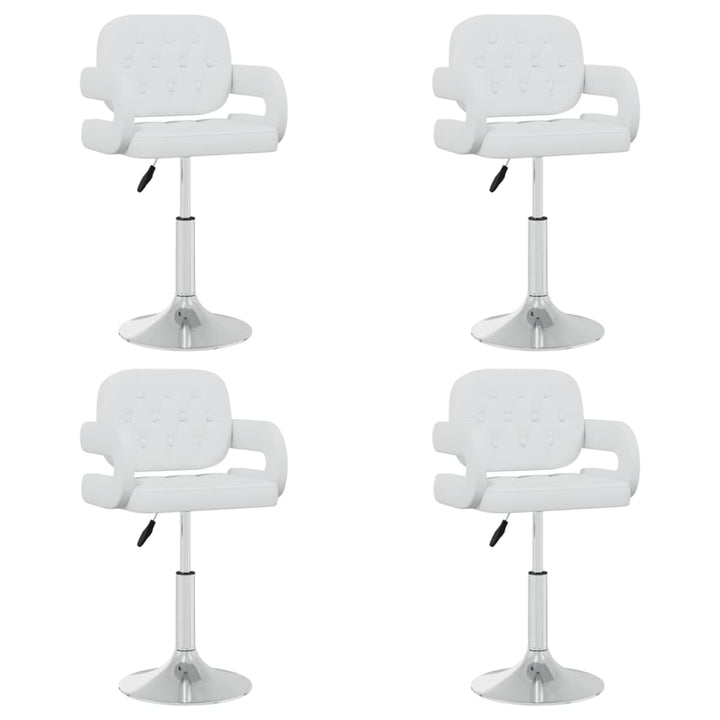 Scaune De Bucătărie Pivotante, 4 Buc., , Piele Ecologică