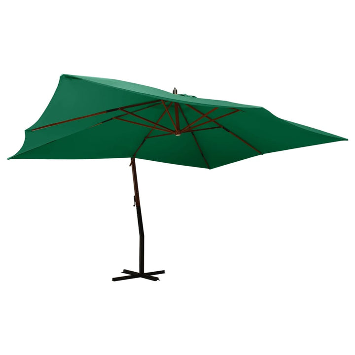 Umbrelă De Grădină Consolă Stâlp Lemn 400 X 300Cm