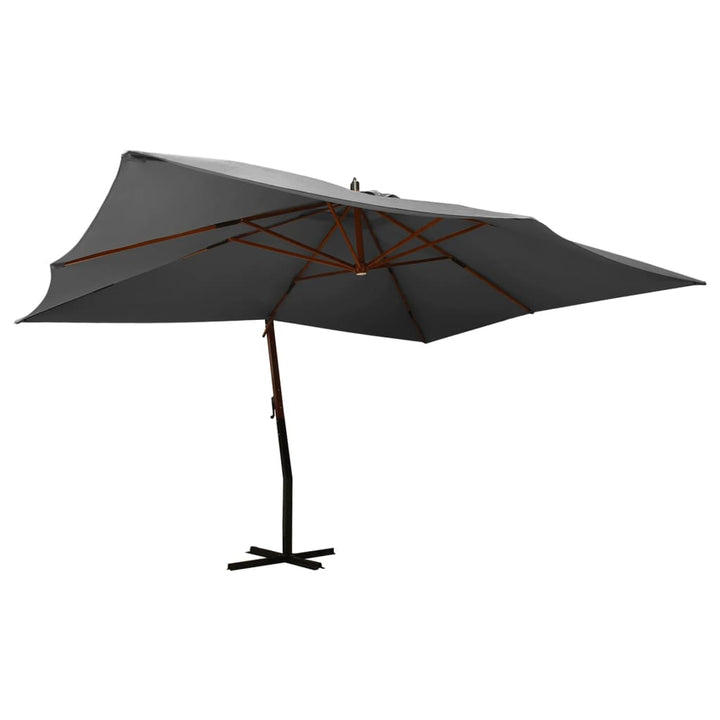 Umbrelă De Grădină Consolă Stâlp Lemn 400 X 300Cm