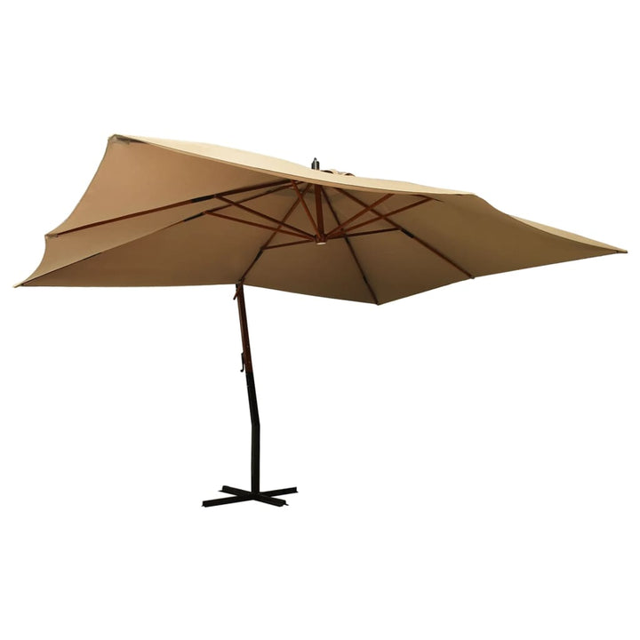 Umbrelă De Grădină Consolă Stâlp Lemn 400 X 300Cm