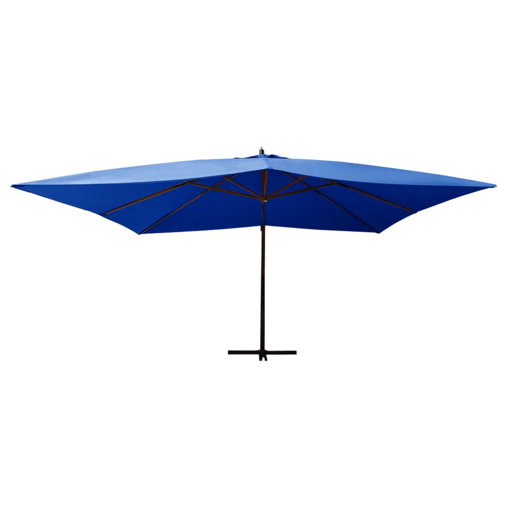 Umbrelă De Grădină Consolă Stâlp Lemn 400 X 300Cm