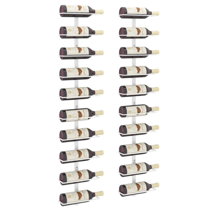 Suport Sticle De Vin, De Perete, 10 Sticle, 2 Buc., , Metal