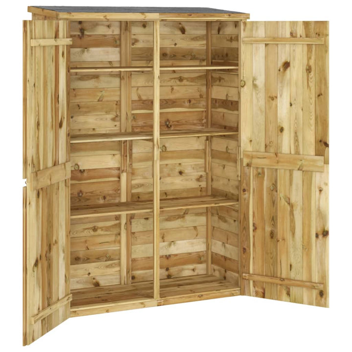 Magazie De Unelte De Grădină 123X45X171Cm Lemn Masiv Pin Tratat