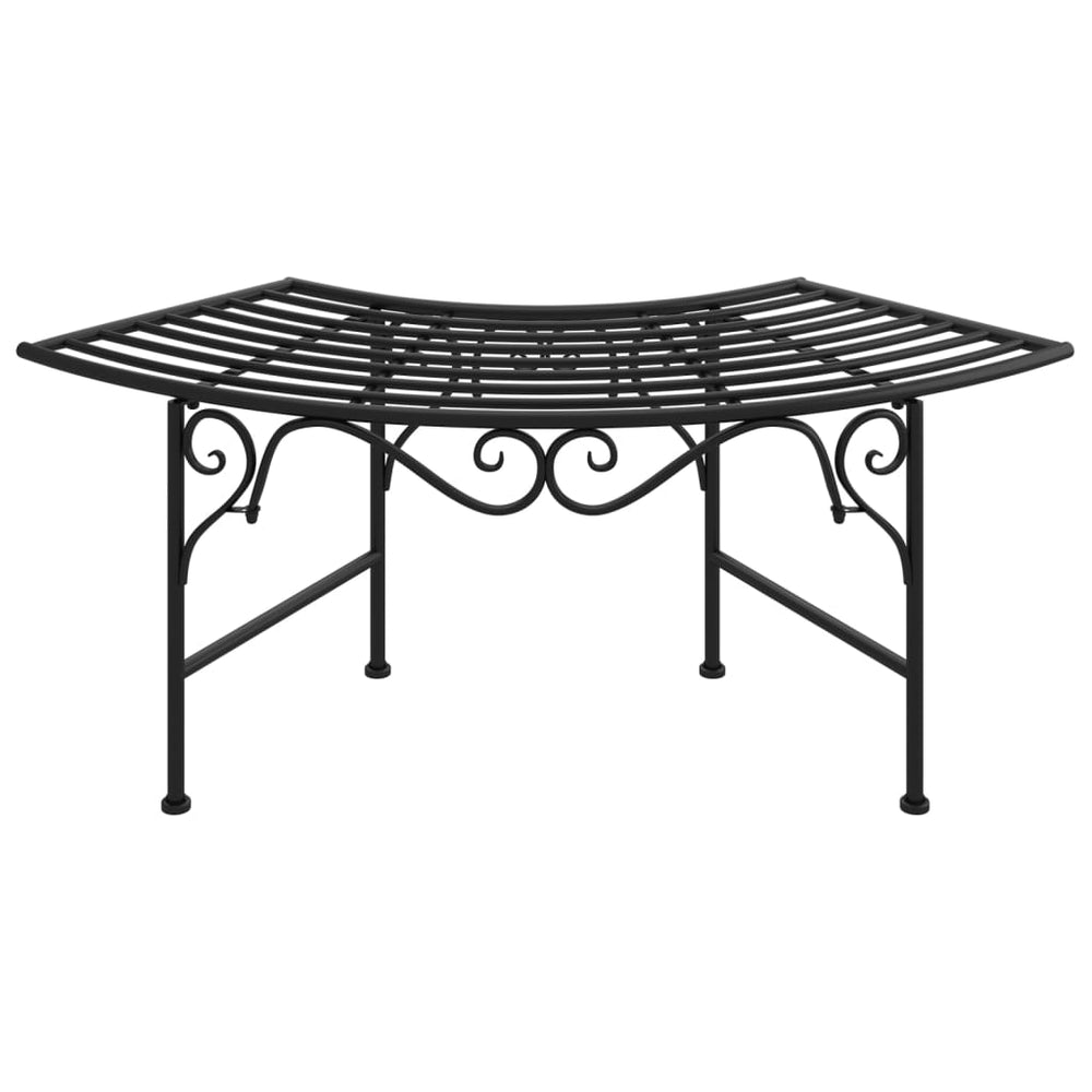 Bancă De Copac, Negru, 113 Cm, Oțel