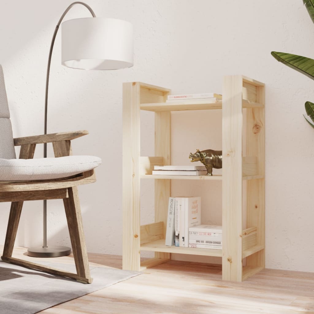 Bibliotecă/Separator Cameră, 60X35X91 Cm, Lemn Masiv Pin