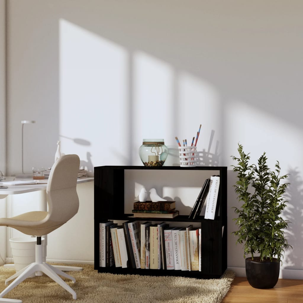 Bibliotecă/Separator Cameră, , 80X25X70 Cm, Lemn Masiv Pin