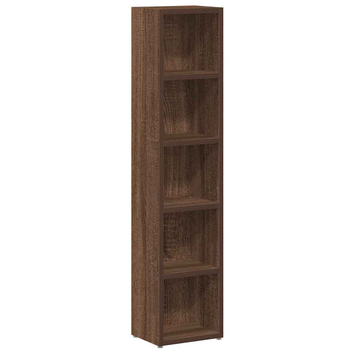 Dulap Cd-Uri 2 Buc. Stejar Maro 21X16X93,5 Cm Lemn Prelucrat