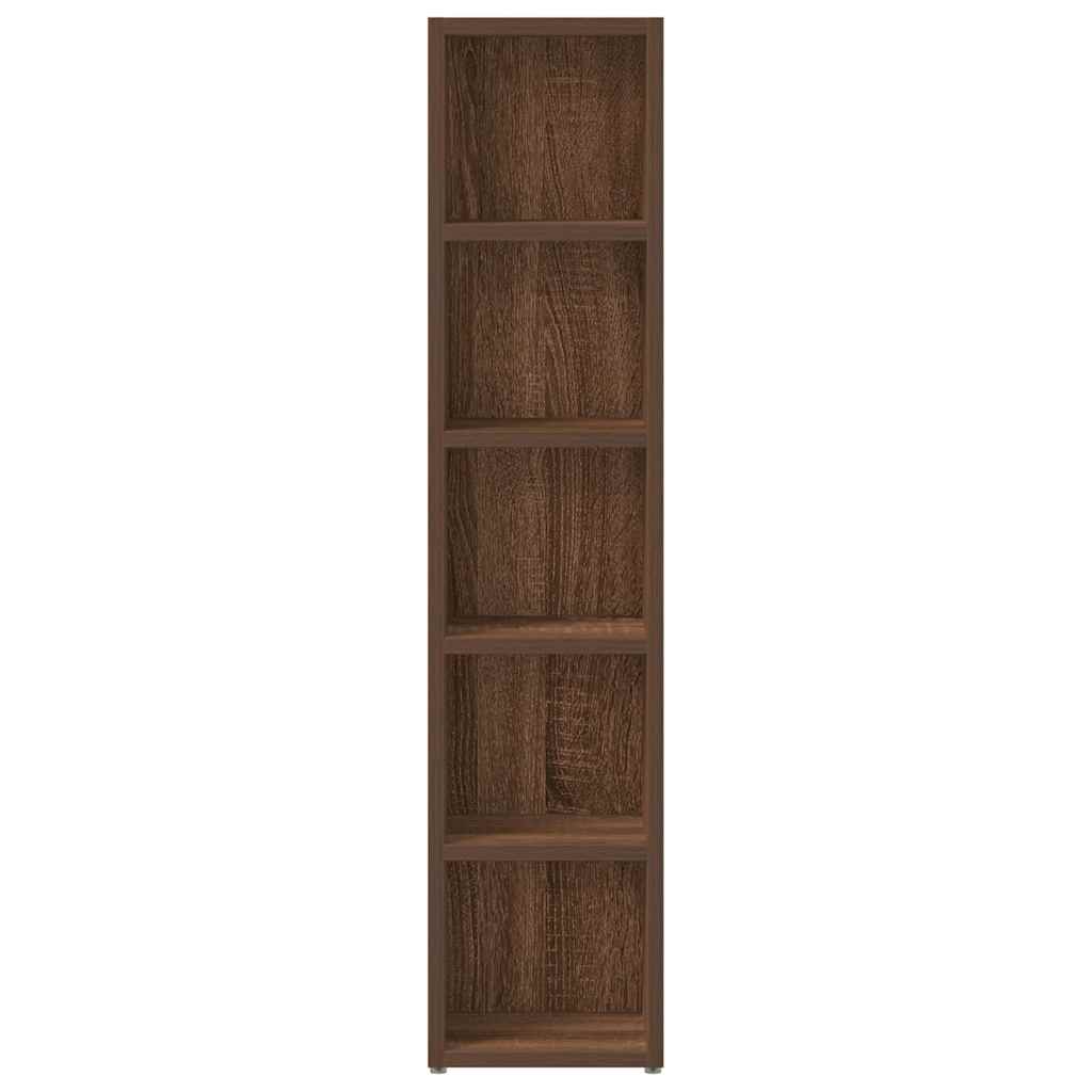 Dulap Cd-Uri 2 Buc. Stejar Maro 21X16X93,5 Cm Lemn Prelucrat