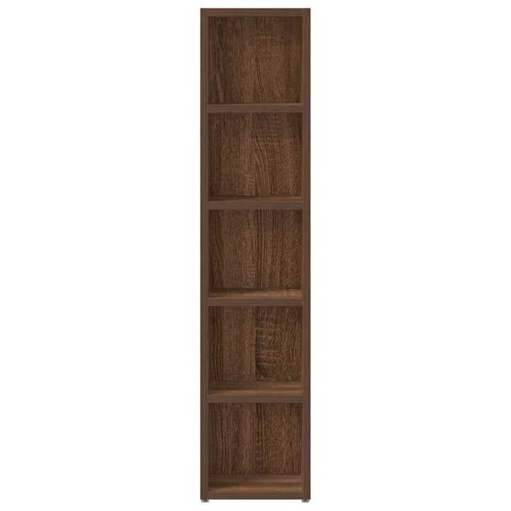 Dulap Cd-Uri 2 Buc. Stejar Maro 21X16X93,5 Cm Lemn Prelucrat