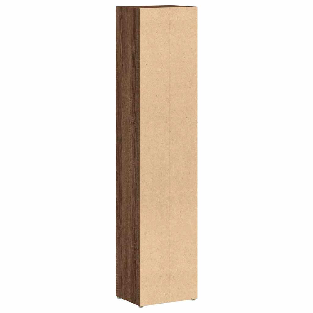 Dulap Cd-Uri 2 Buc. Stejar Maro 21X16X93,5 Cm Lemn Prelucrat