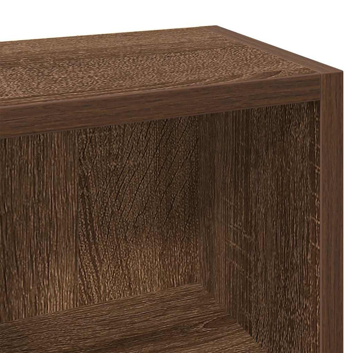 Dulap Cd-Uri 2 Buc. Stejar Maro 21X16X93,5 Cm Lemn Prelucrat