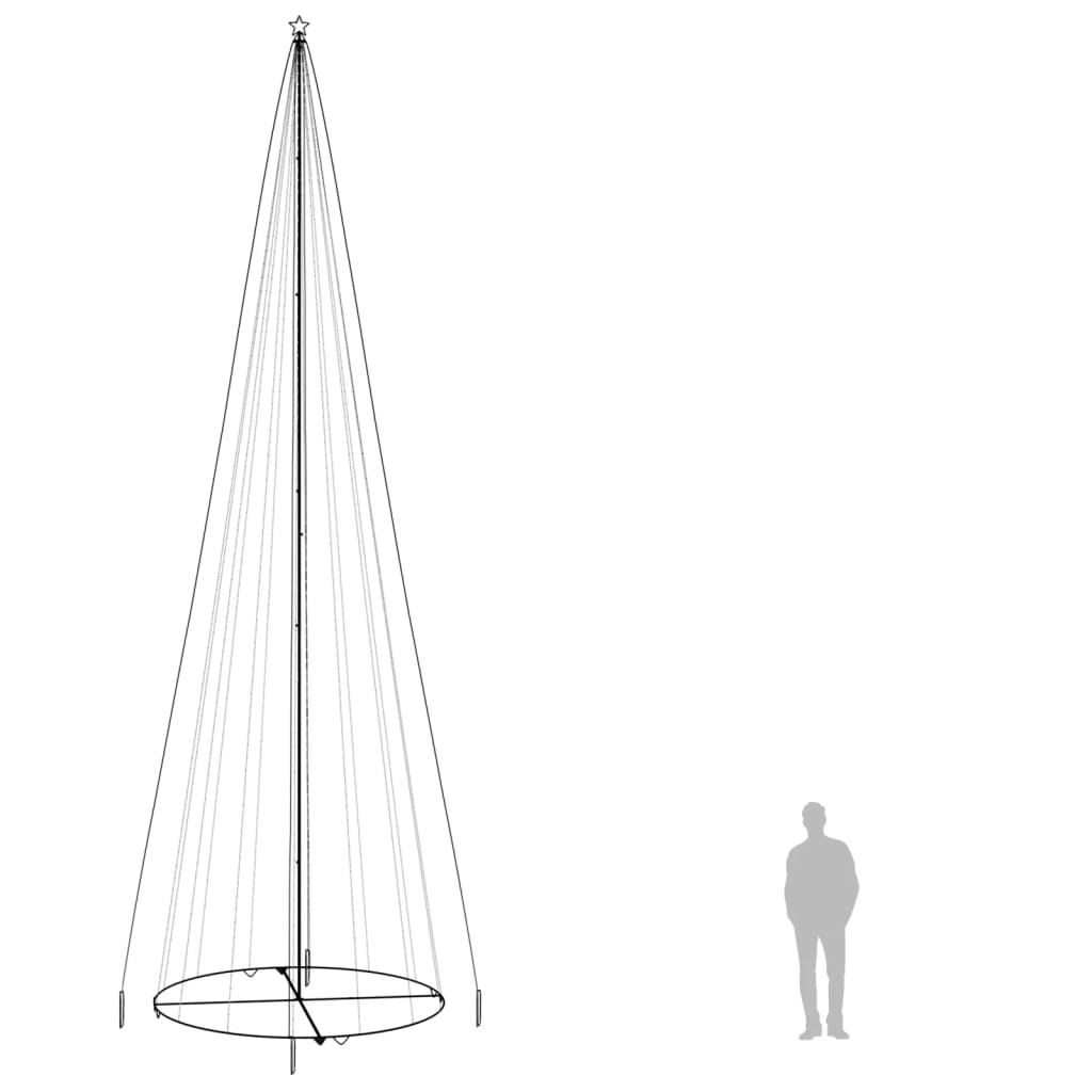 Brad De Crăciun Conic, 1134 Led-Uri, , 230X800 Cm