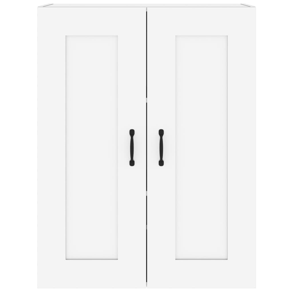 Dulap De Perete Suspendat, Alb Extralucios, 69,5X32,5X90 Cm