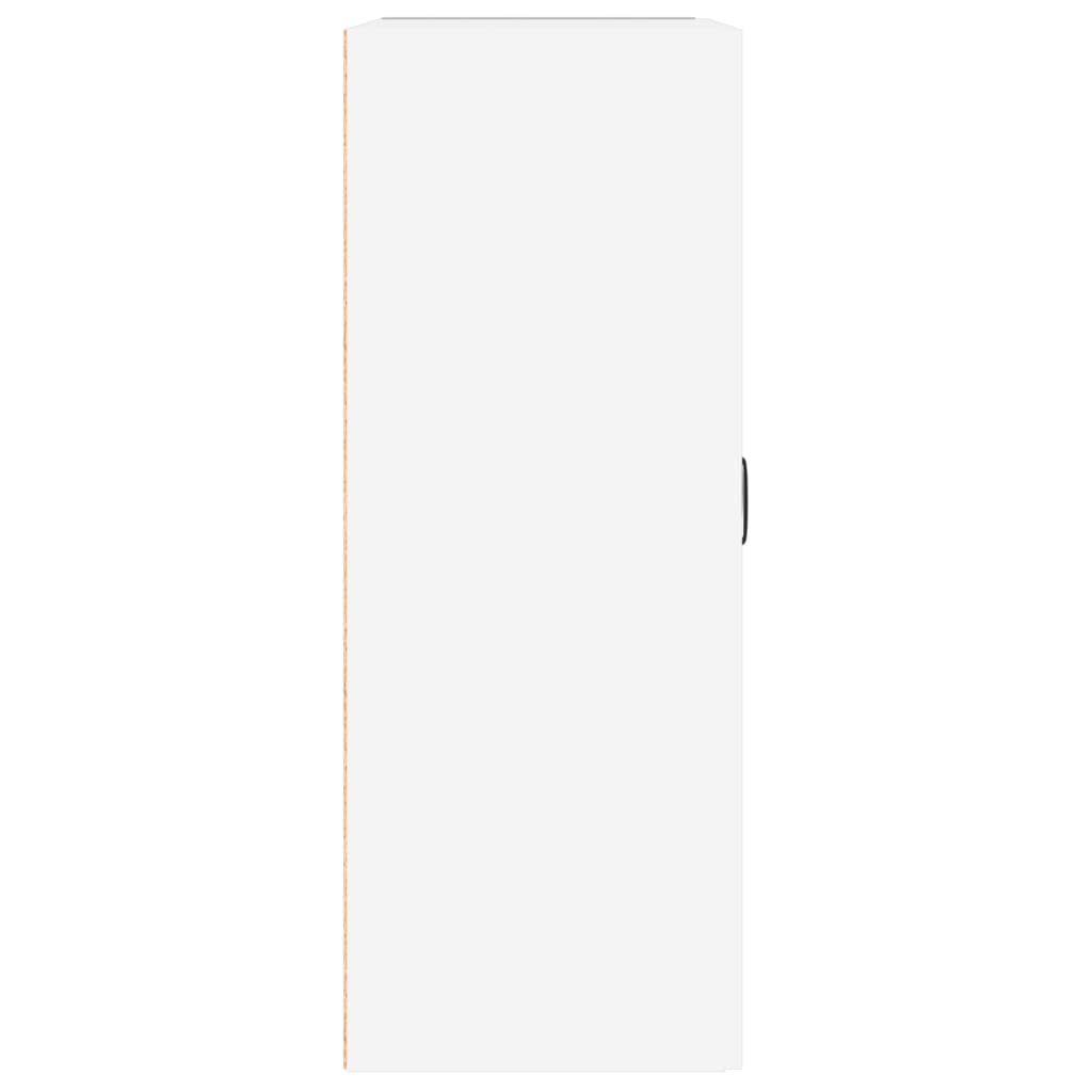 Dulap De Perete Suspendat, Alb Extralucios, 69,5X32,5X90 Cm