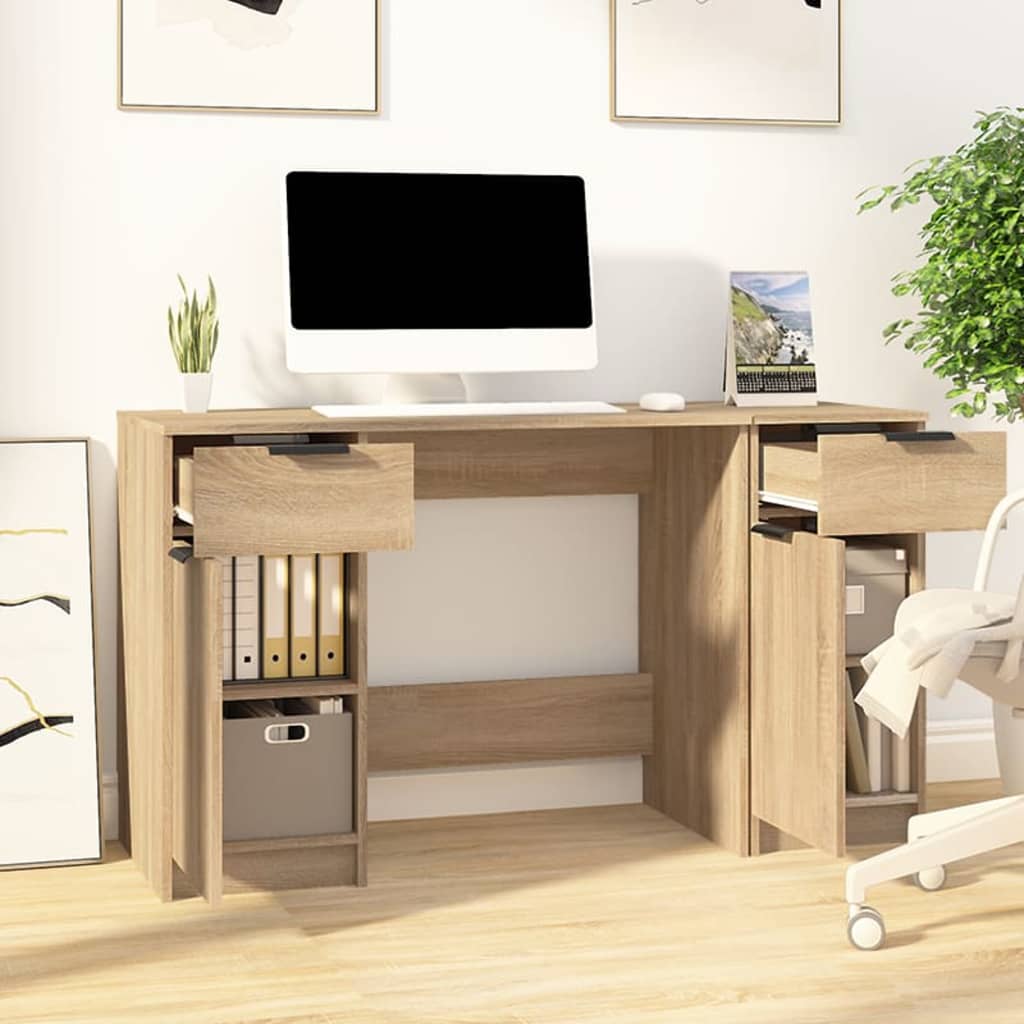 Birou Cu Dulap Lateral, , Lemn Prelucrat