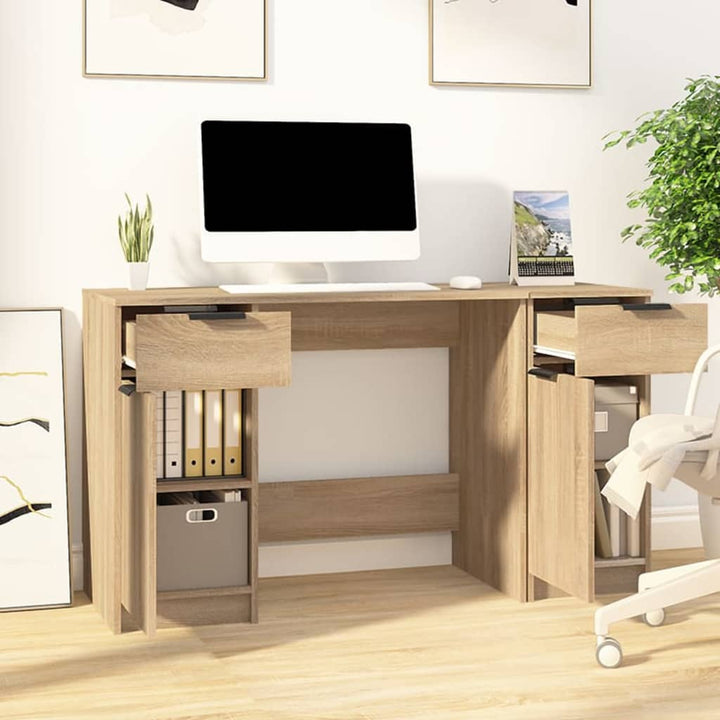 Birou Cu Dulap Lateral, , Lemn Prelucrat