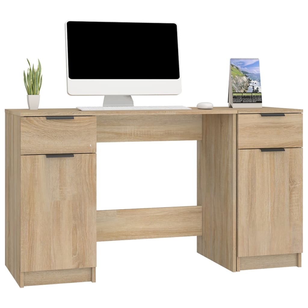Birou Cu Dulap Lateral, , Lemn Prelucrat