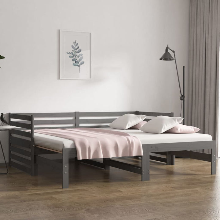 Pat De Zi Extensibil, , 2X(90X190) Cm, Lemn Masiv De Pin