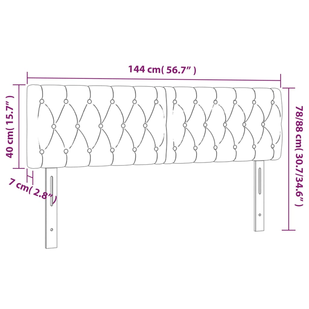 Tăblii De Pat, 2 Buc, , 72X7X78/88 Cm, Catifea Gri Deschis