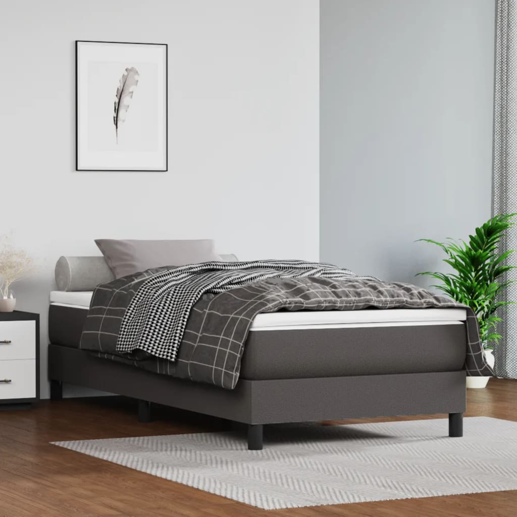 Saltea De Pat Cu Arcuri, , 100X200X20 Cm, Piele Eco