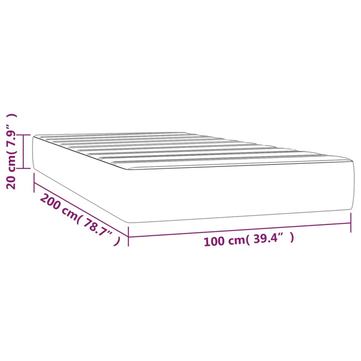 Saltea De Pat Cu Arcuri, , 100X200X20 Cm, Piele Eco