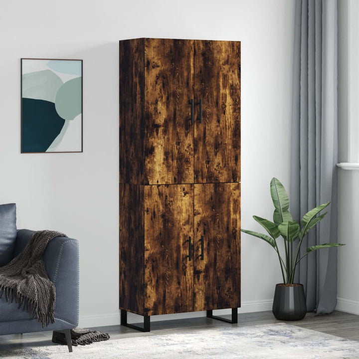 Dulap Înalt, Gri Sonoma, 69,5X34X180 Cm, Lemn Compozit