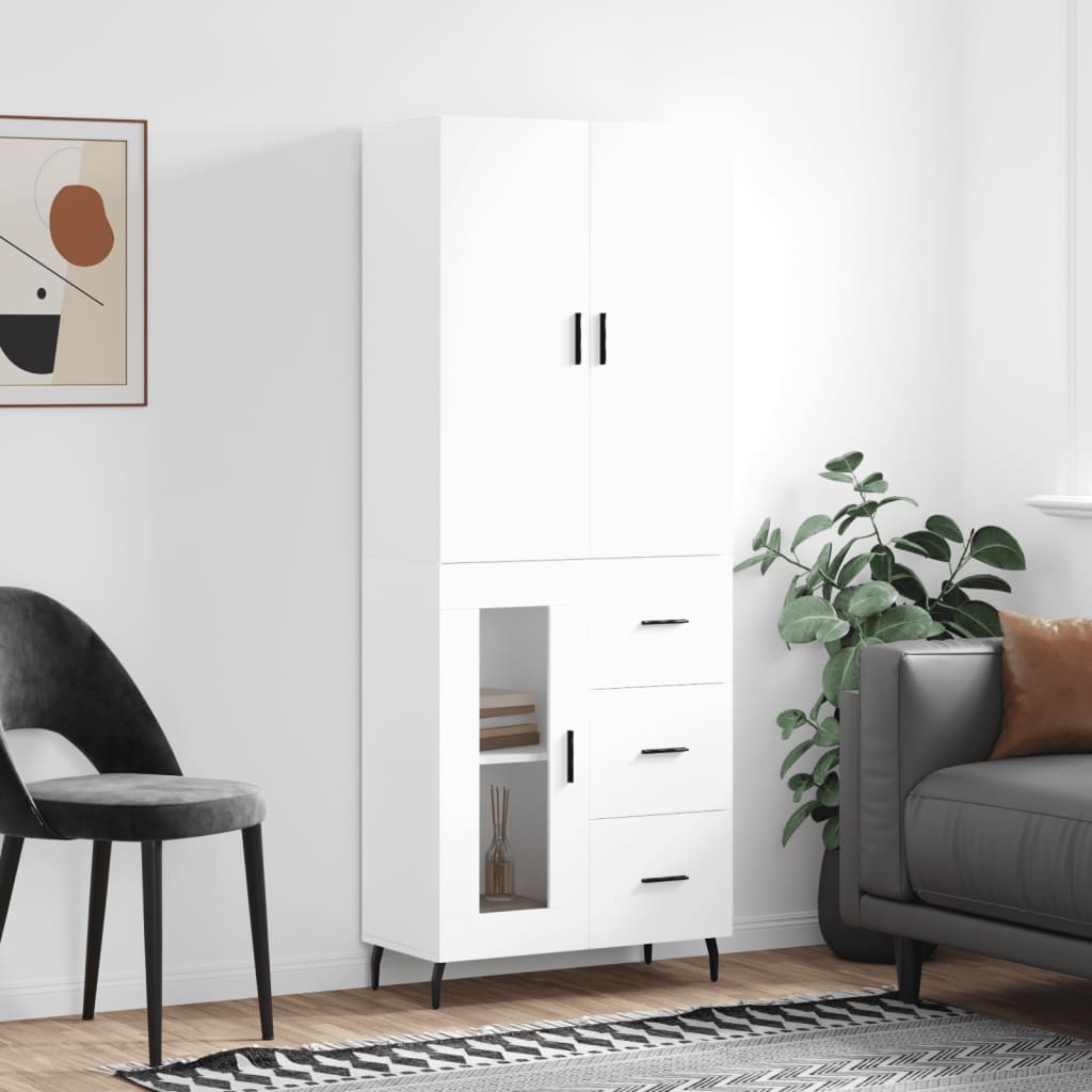 Dulap Înalt, Gri Sonoma, 69,5X34X180 Cm, Lemn Compozit