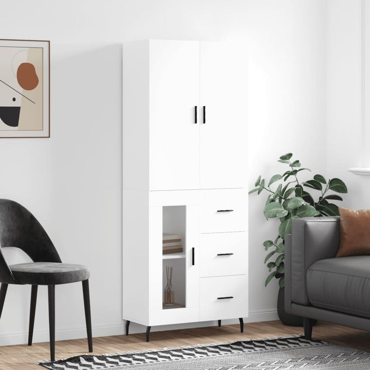 Dulap Înalt, Gri Sonoma, 69,5X34X180 Cm, Lemn Compozit