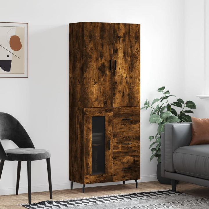 Dulap Înalt, Gri Sonoma, 69,5X34X180 Cm, Lemn Compozit