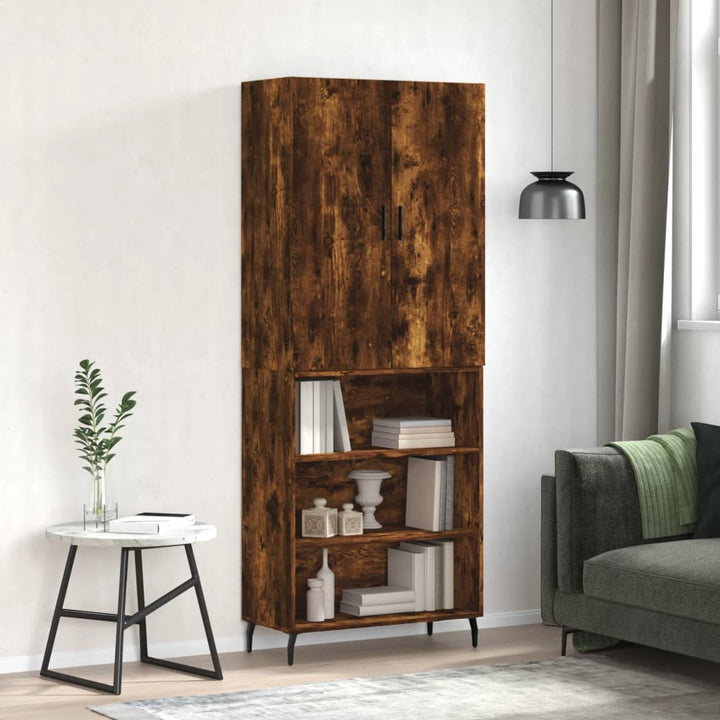 Dulap Înalt, Gri Sonoma, 69,5X34X180 Cm, Lemn Compozit