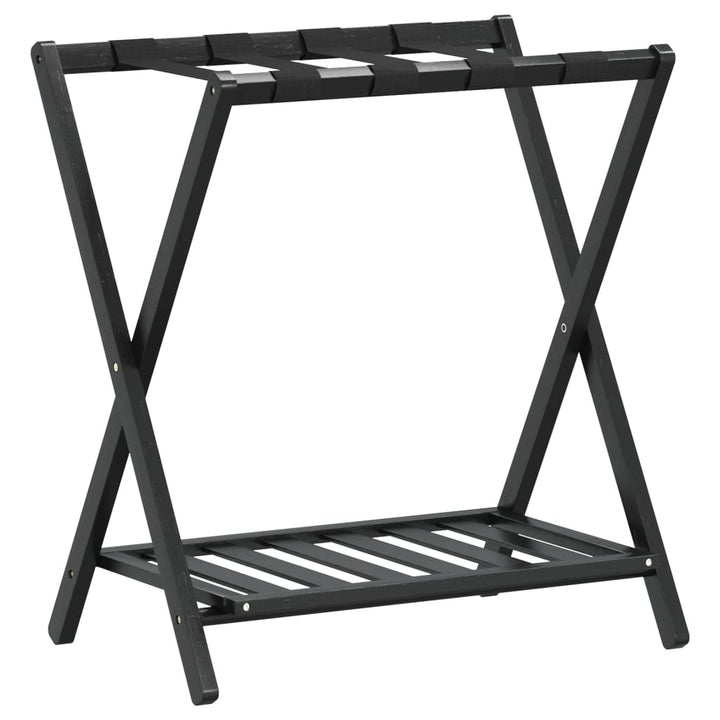 Suport Pentru Bagaje, Negru, 68X38X58 Cm, Bambus