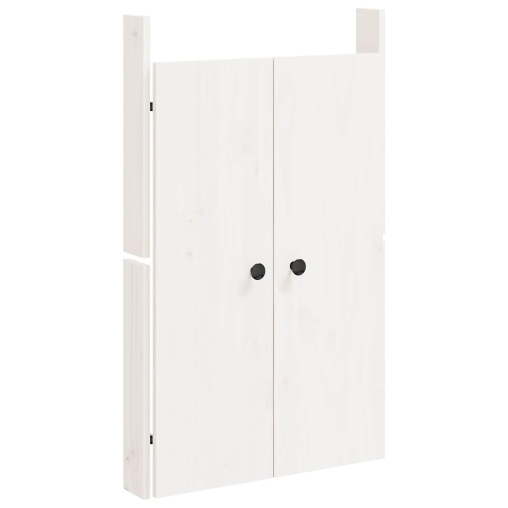 Dulapuri De Bucătărie De Exterior, 3 Buc., Alb, Lemn Masiv Pin