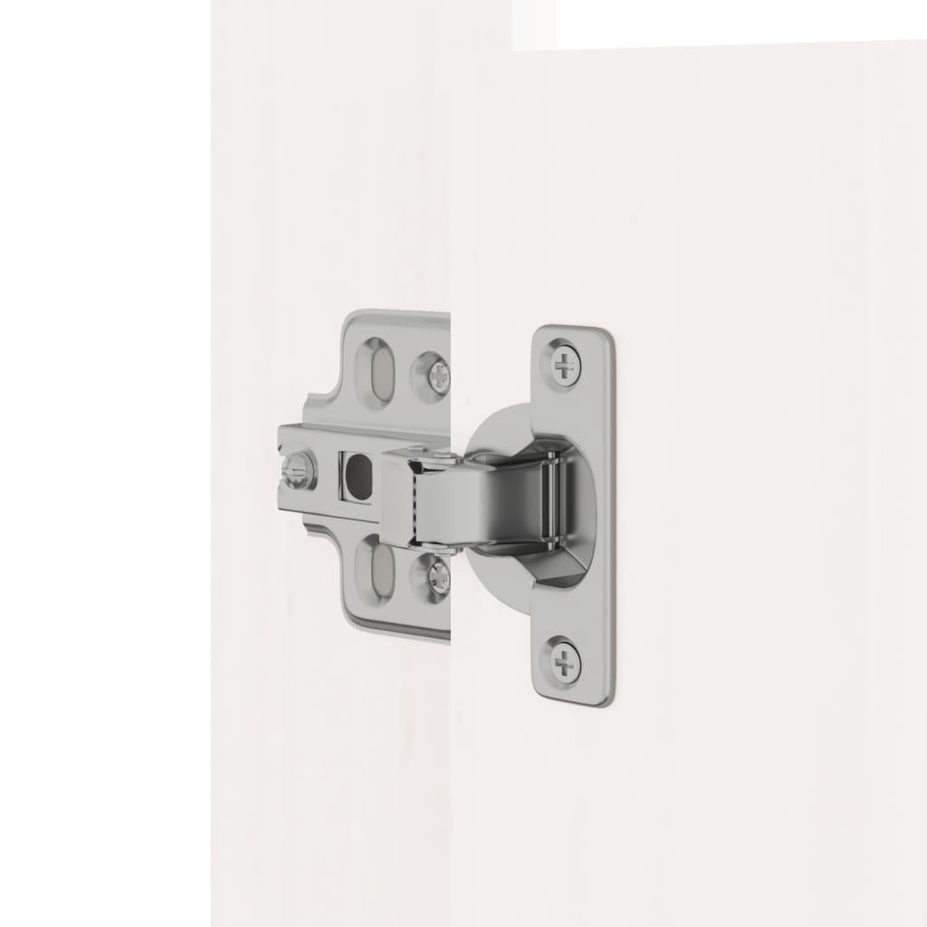 Dulapuri De Bucătărie De Exterior, 3 Buc., Alb, Lemn Masiv Pin