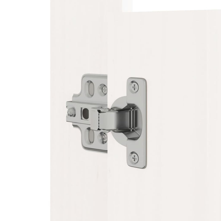 Dulapuri De Bucătărie De Exterior, 3 Buc., Alb, Lemn Masiv Pin