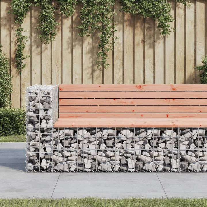 Bancă De Grădină, Design Gabion, 103X70X65Cm, Lemn Masiv De Pin