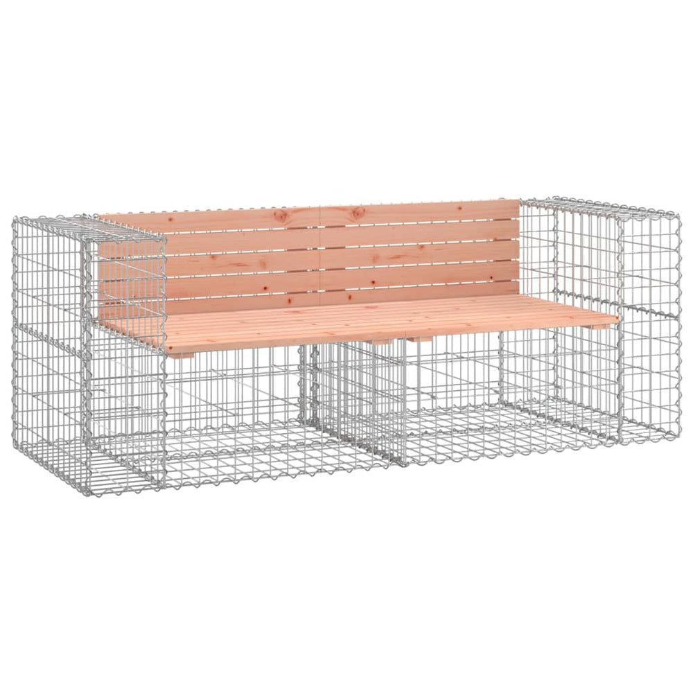 Bancă De Grădină Cu Gabion, 184X71X65,5 Cm, Lemn Masiv Douglas