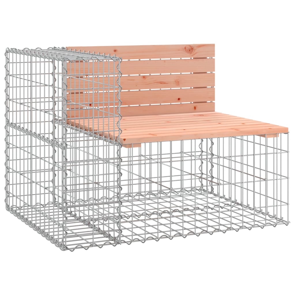 Bancă De Grădină Cu Gabion, 184X71X65,5 Cm, Lemn Masiv Douglas