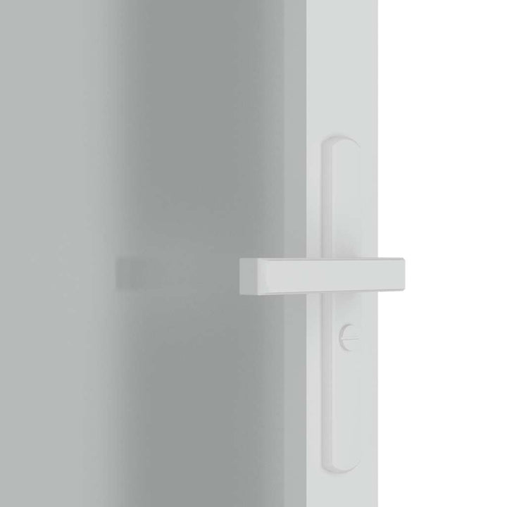 Ușă De Interior, 93X201,5 Cm, Alb, Sticlă Mată Și Aluminiu
