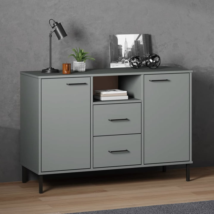 Dulap Cu Picioare Metalice „Oslo” 113X40X77 Cm Lemn