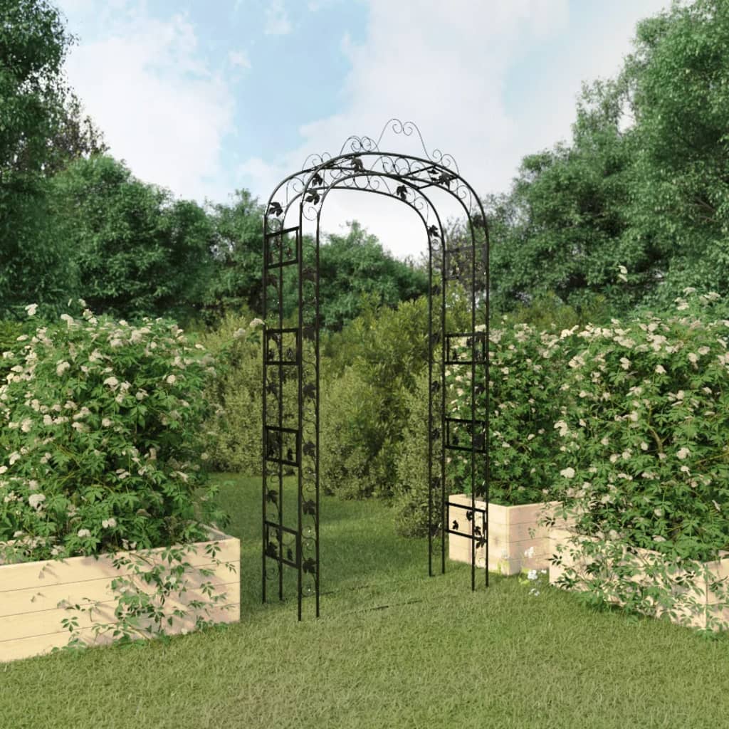 Arcadă De Grădină, Negru, 116X45X240 Cm, Oțel
