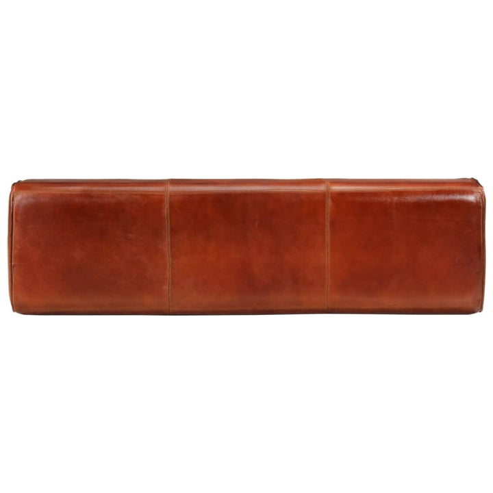 Bancă Bok Gimnastică Maro 110Cm Piele Naturală/Lemn Masiv Mango