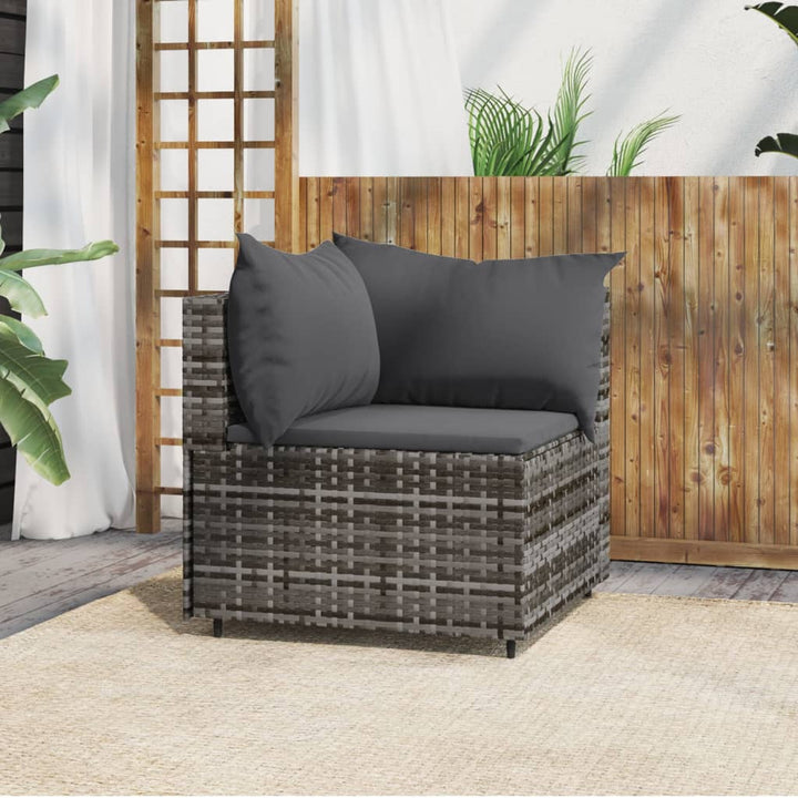 Set Mobilier De Grădină Cu Perne, 3 Piese, Negru, Poliratan