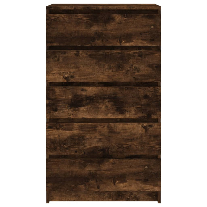 Dulap Cu Sertar, Stejar Fumuriu, 60X36X103 Cm, Lemn Prelucrat