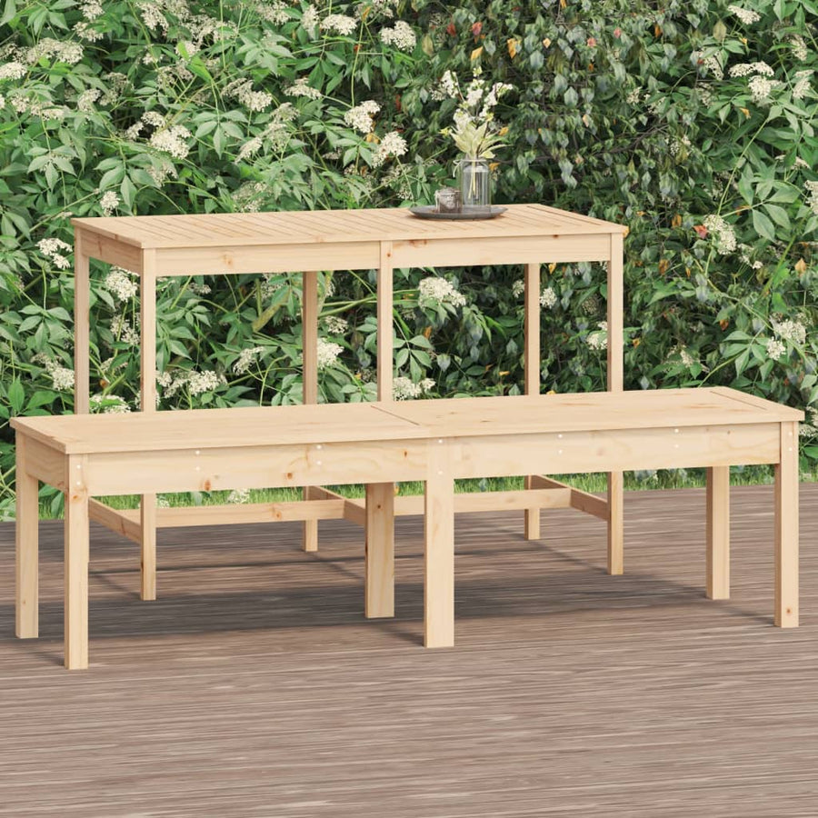 Bancă De Grădină 2 Locuri, 159,5X44X45 Cm, Lemn Masiv De Pin