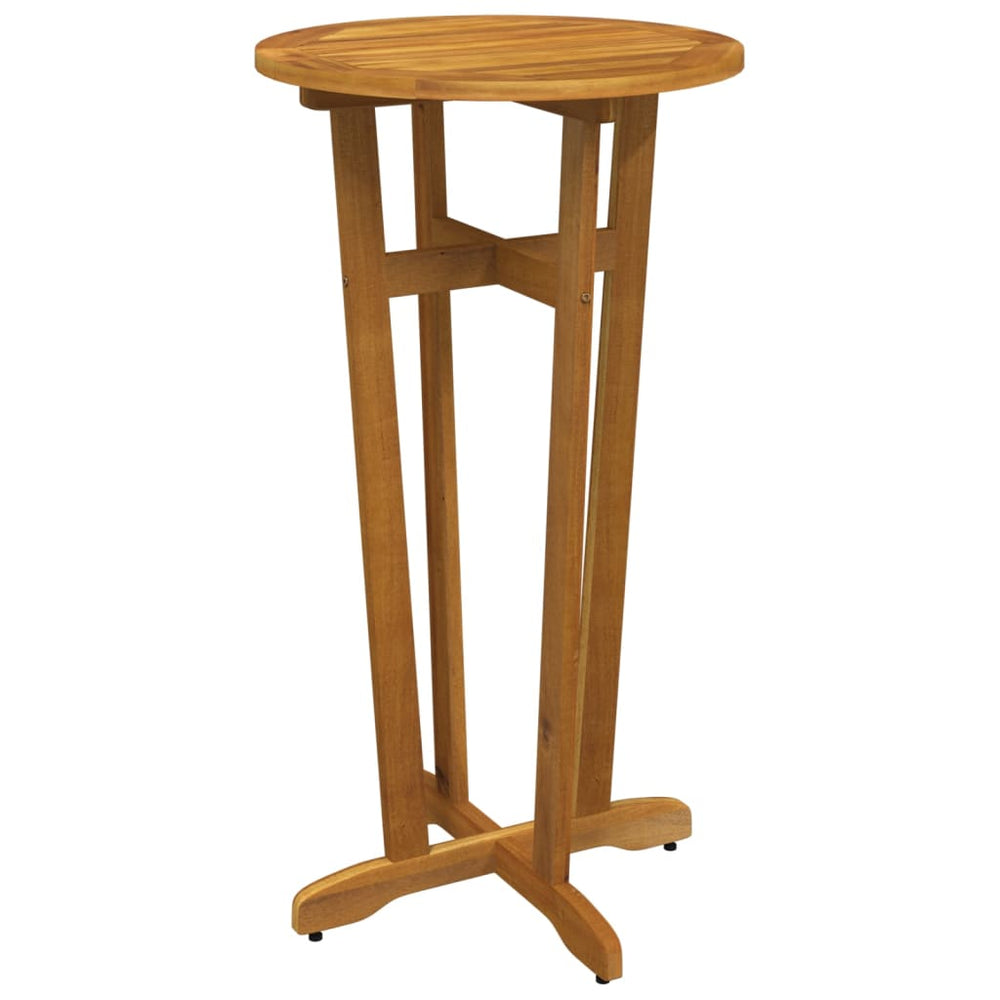 Masă De Bar De Grădină, Ø60X105 Cm, Lemn Masiv De Acacia